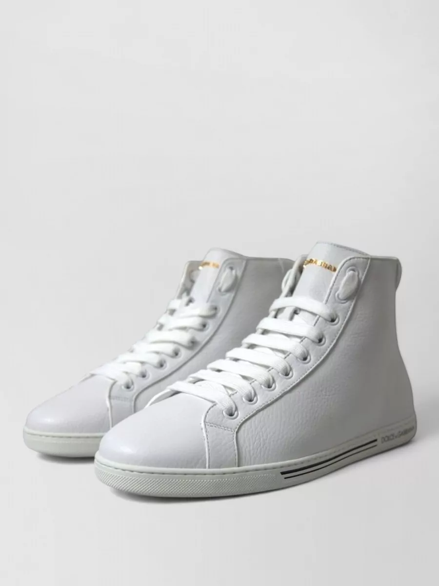 Dolce&Gabbana Leather High-Top Sneakers