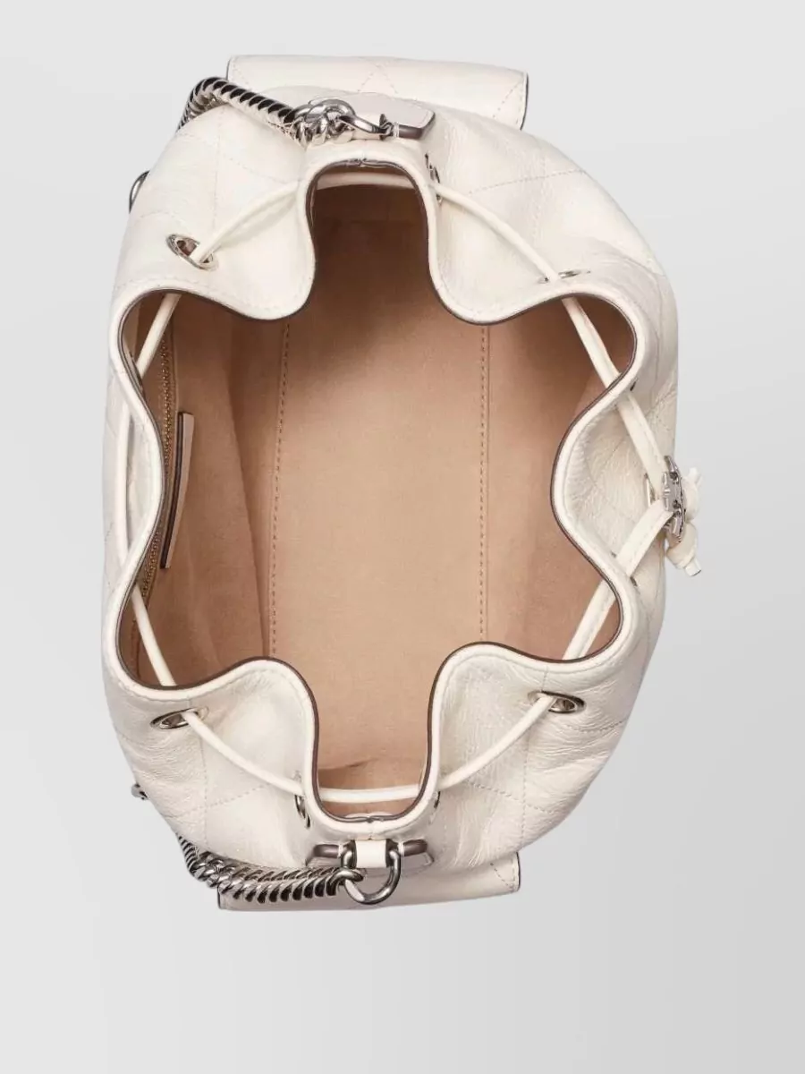 Tory Burch Charlie Quilted Leather Bucket Bag