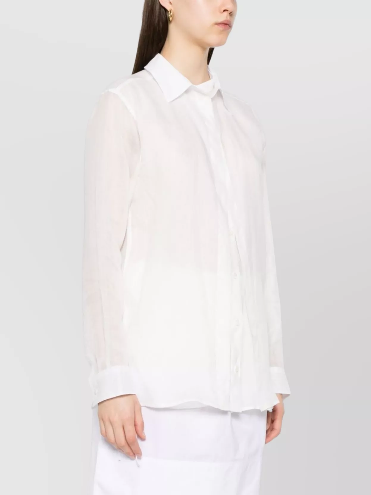 Totême Sheer Fabric Long Sleeve Top