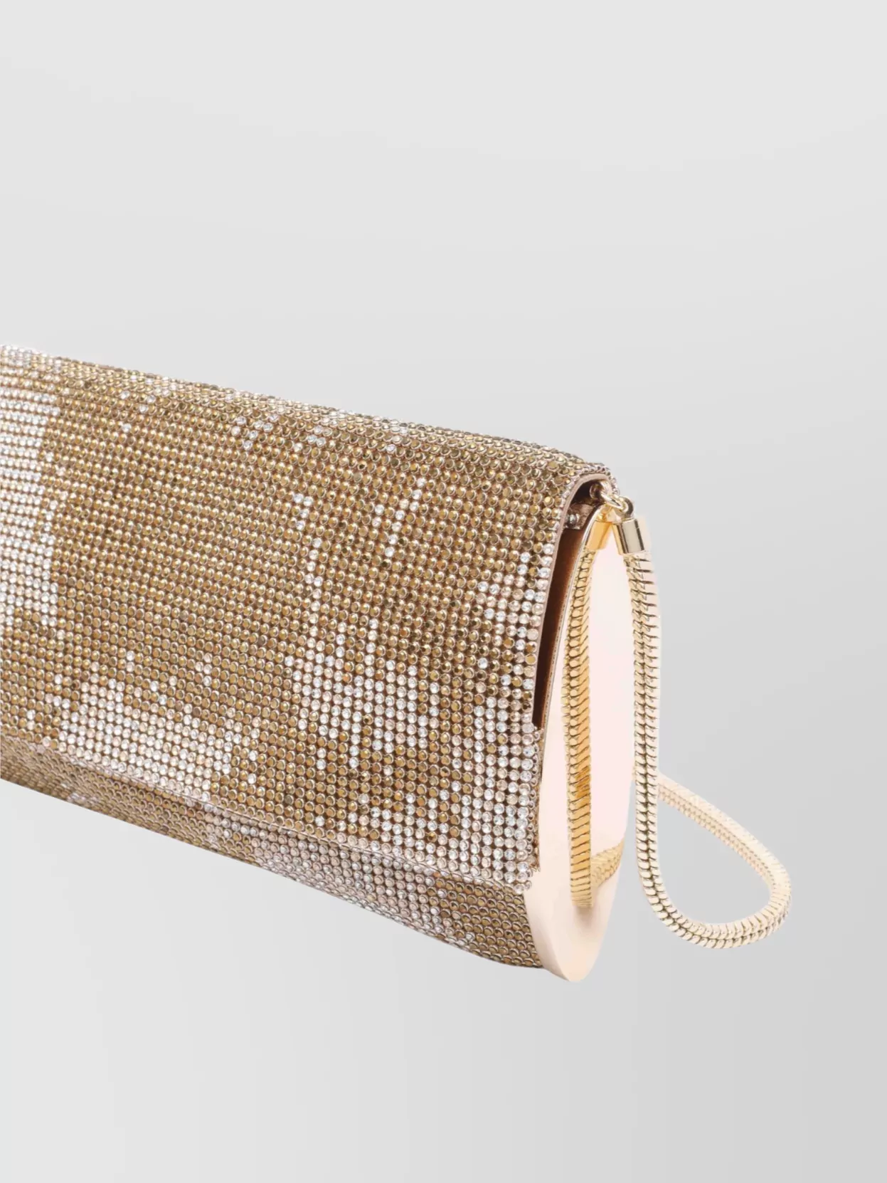 Benedetta Bruzziches Rectangular Rhinestone Chain Shoulder Bag