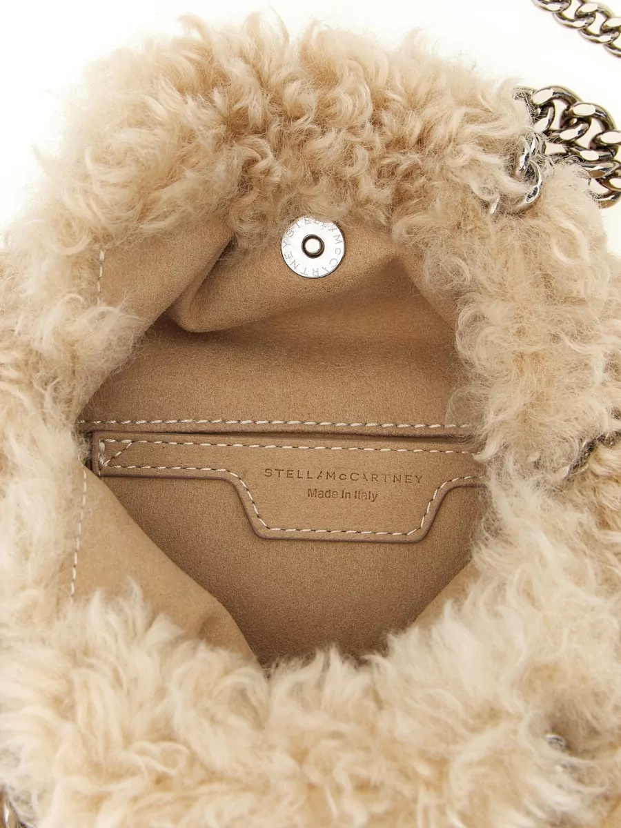 Stella Mccartney Falabella Mini Shearling-Effect Shoulder Bag