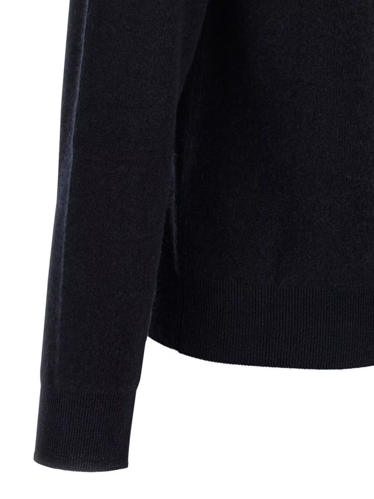 Brioni Crew Neck Cashmere Sweater With Ribbed Cuffs And Hem