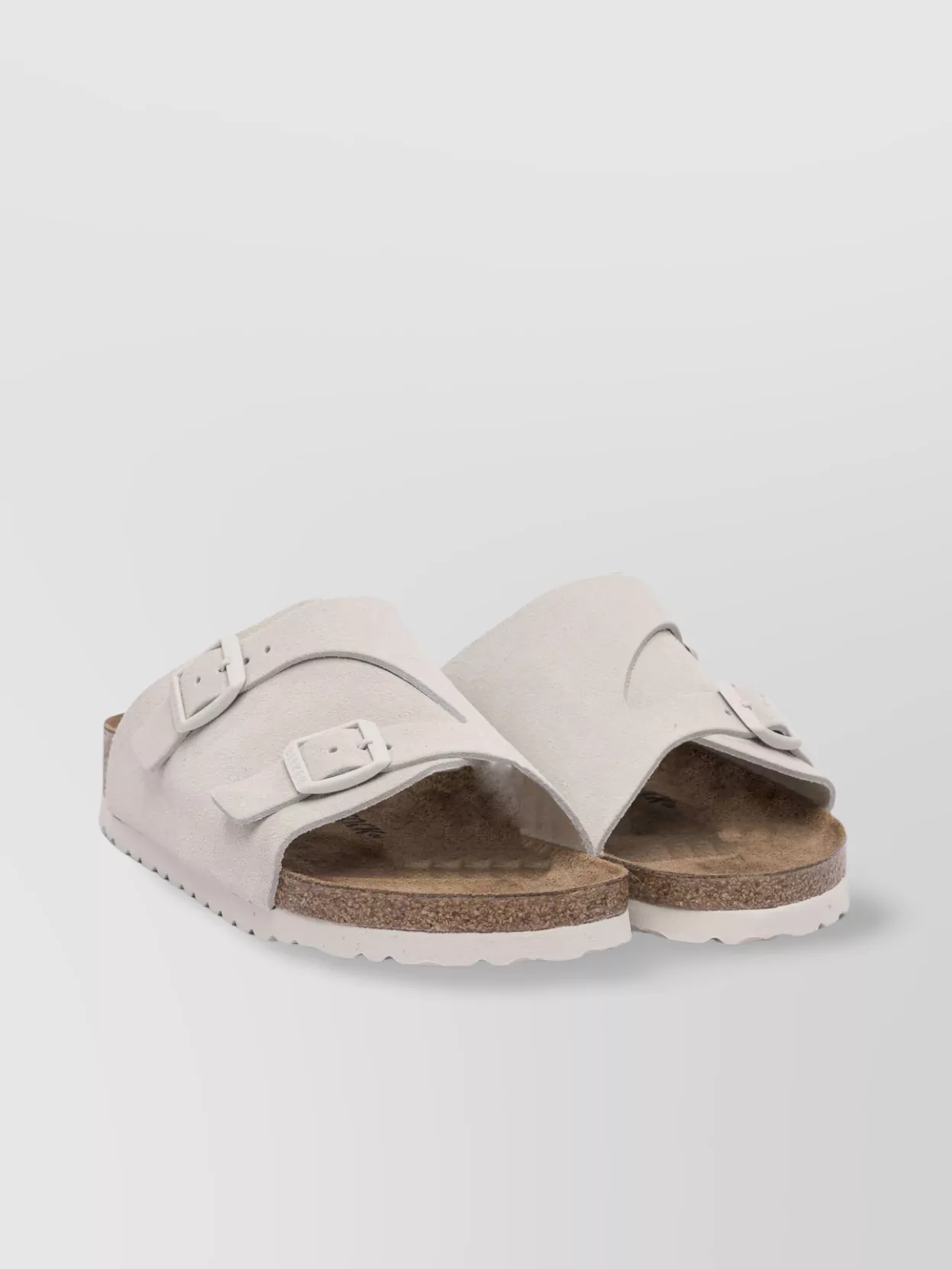 Birkenstock Strappy Sandals With Cork Midsole And Textured Sole