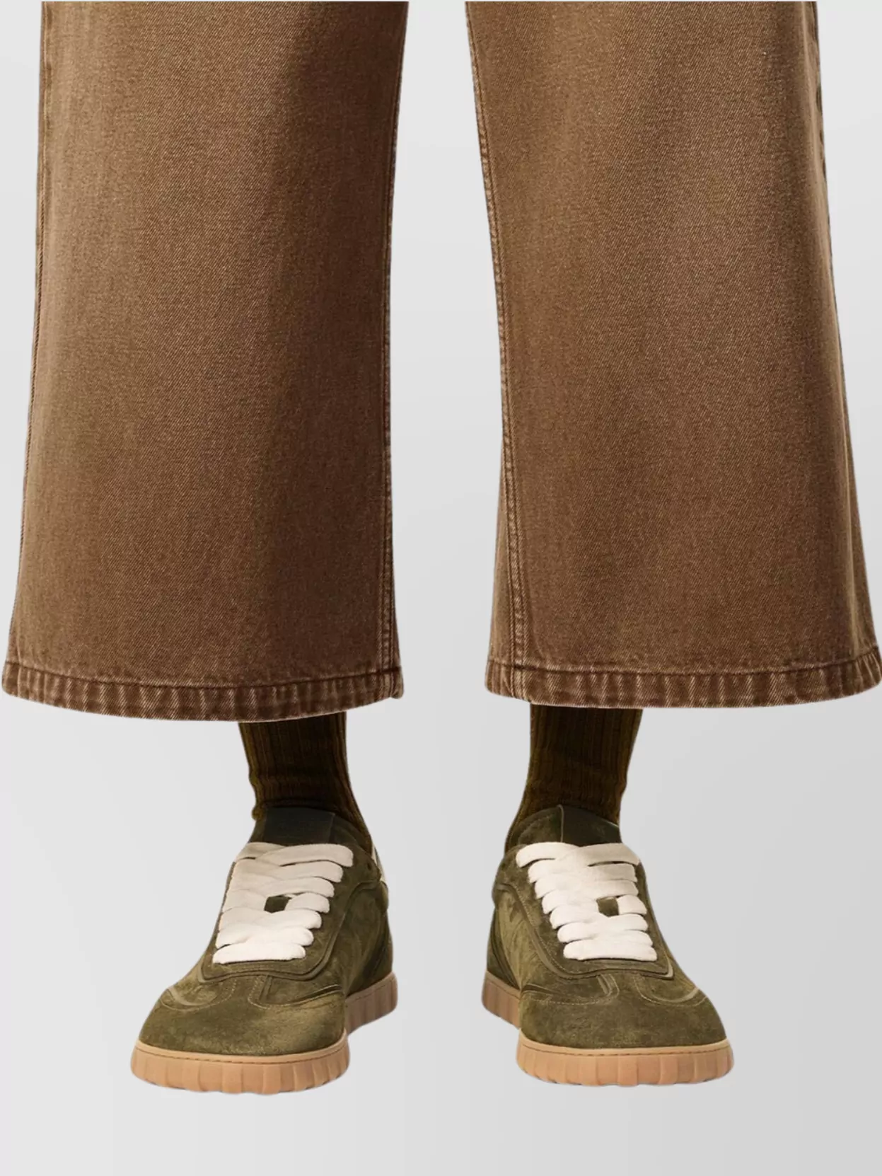Ami Alexandre Mattiussi Low Top Sneakers Contrast Stitching In Green