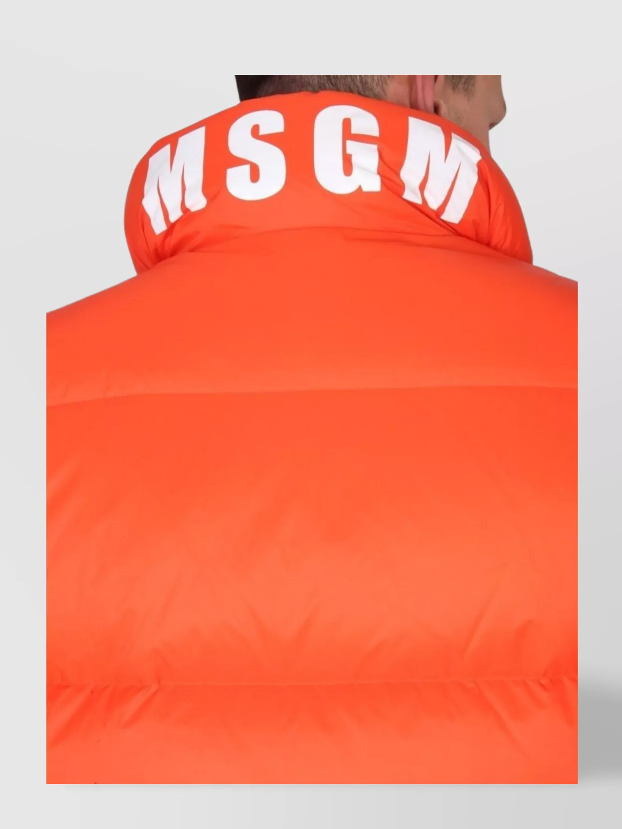 Msgm Logo Embroidered High Collar Padded Jackets