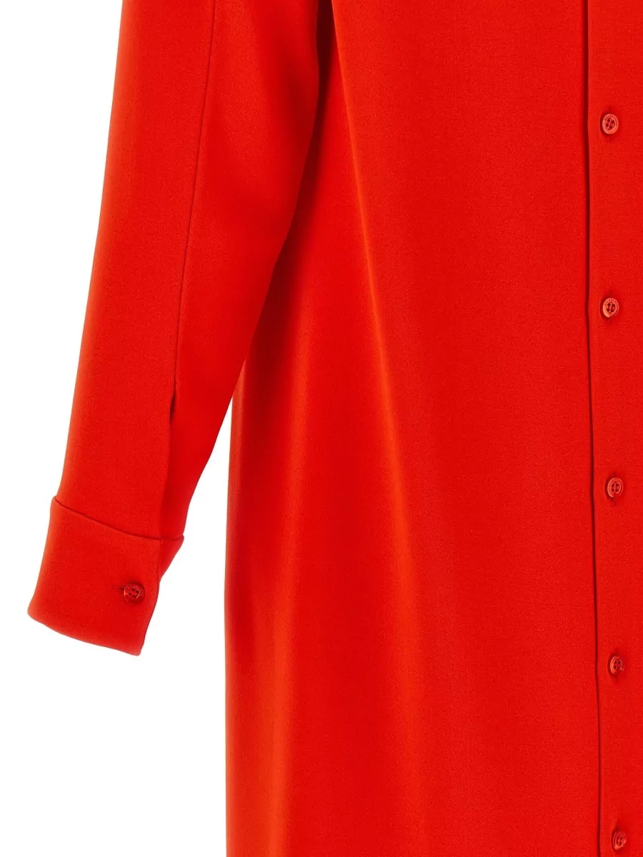 Balenciaga Silk Wool Draped Asymmetric Midi Dress