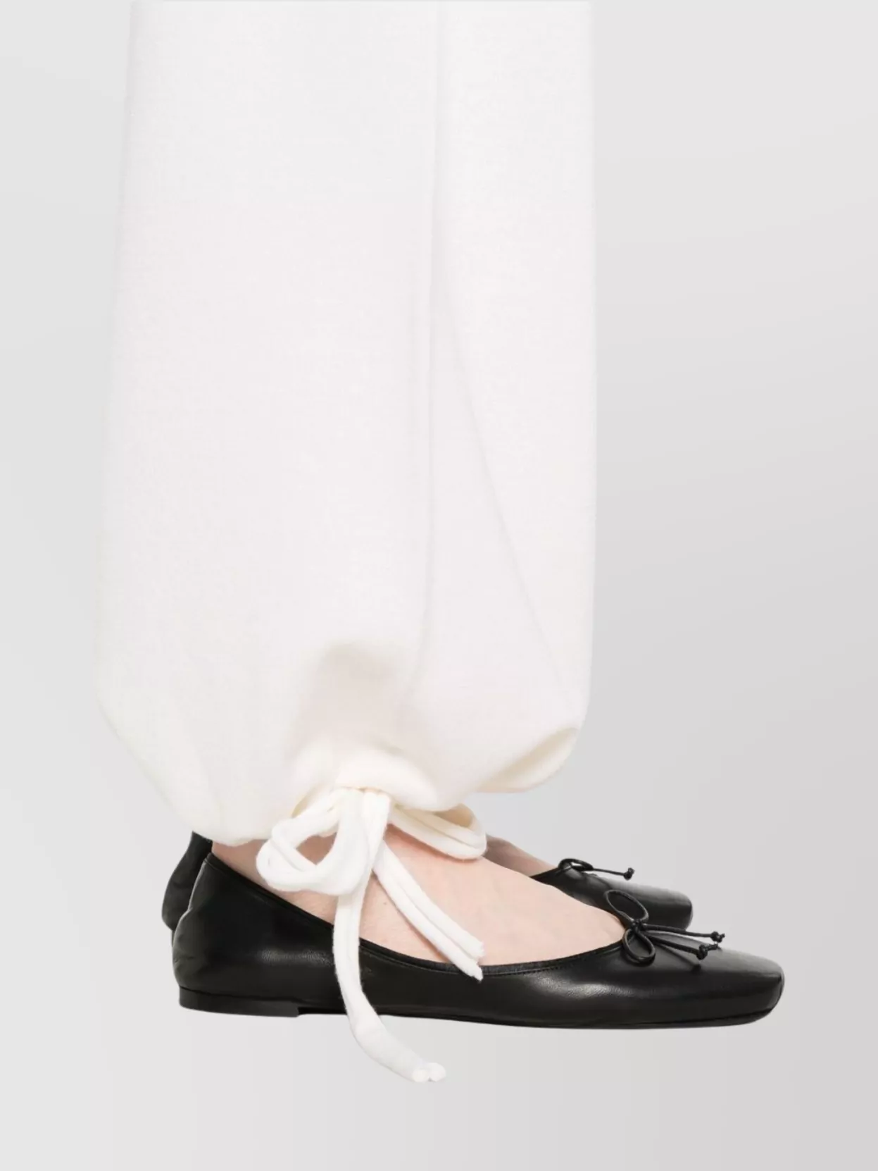 Max Mara Straight Leg Trousers Drawstring Hem In Brown