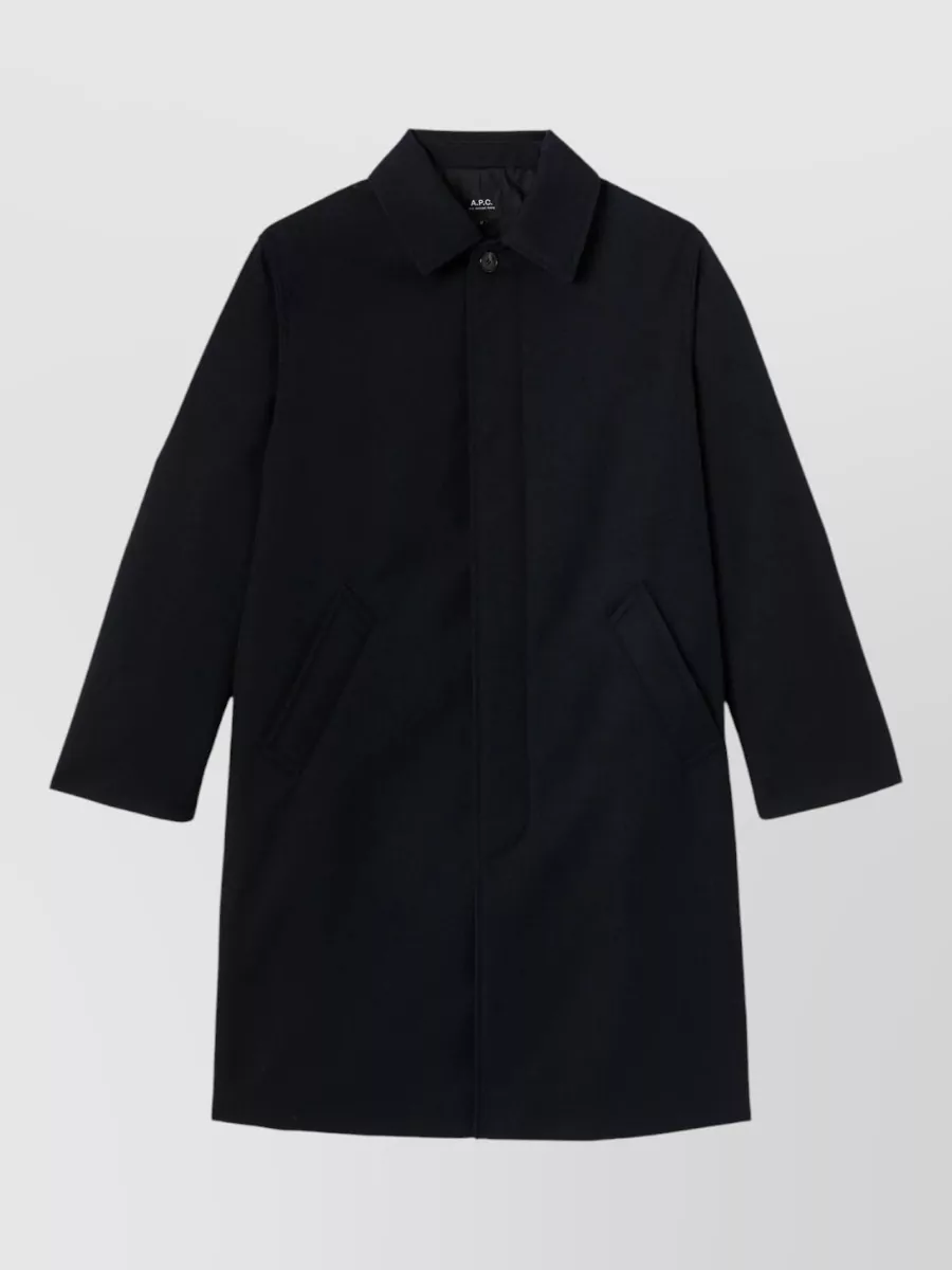 A.P.C. water-repellent wool midi coat