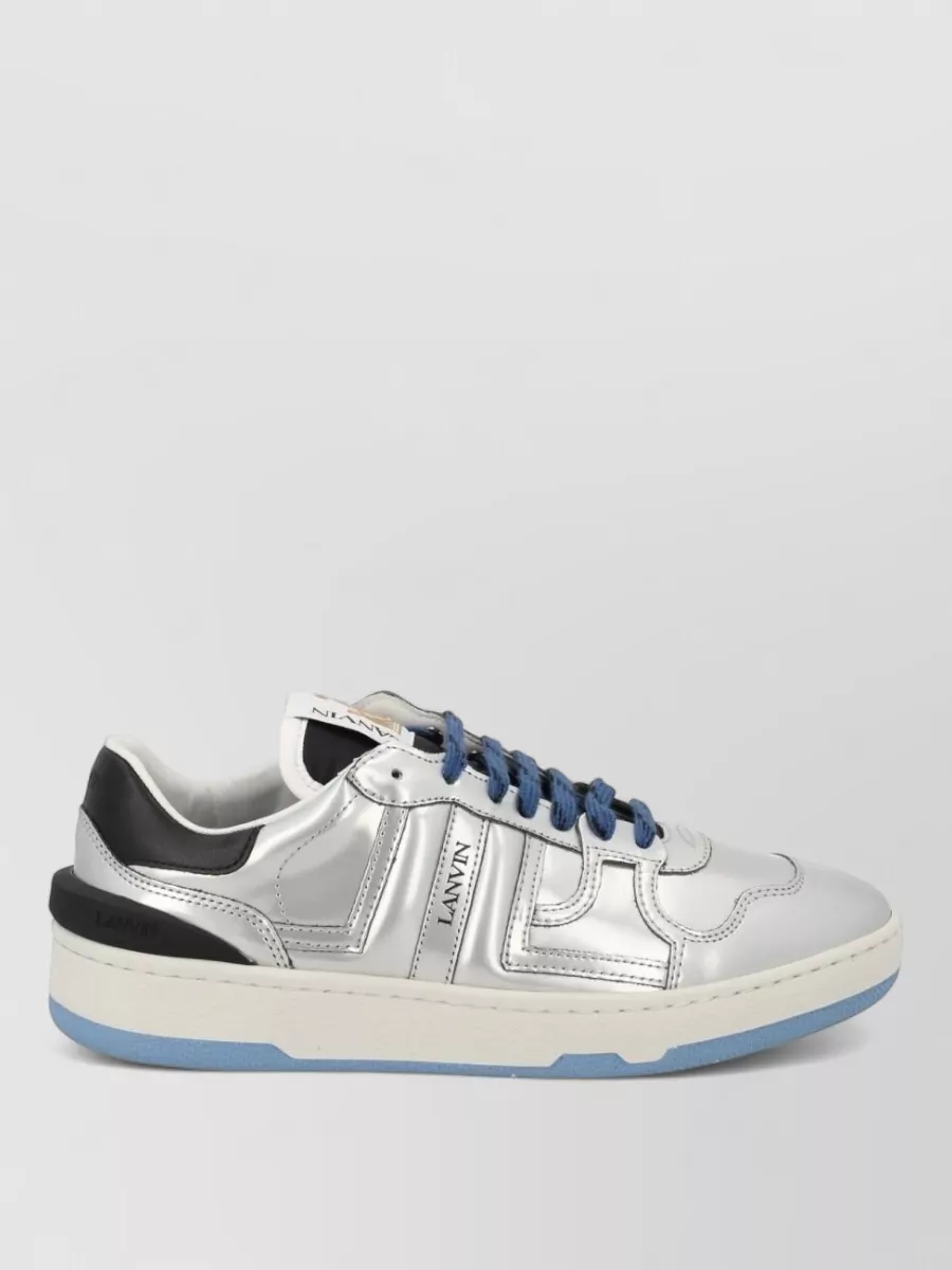 Lanvin Clay Sneakers Contrast Heel Tab Metallic