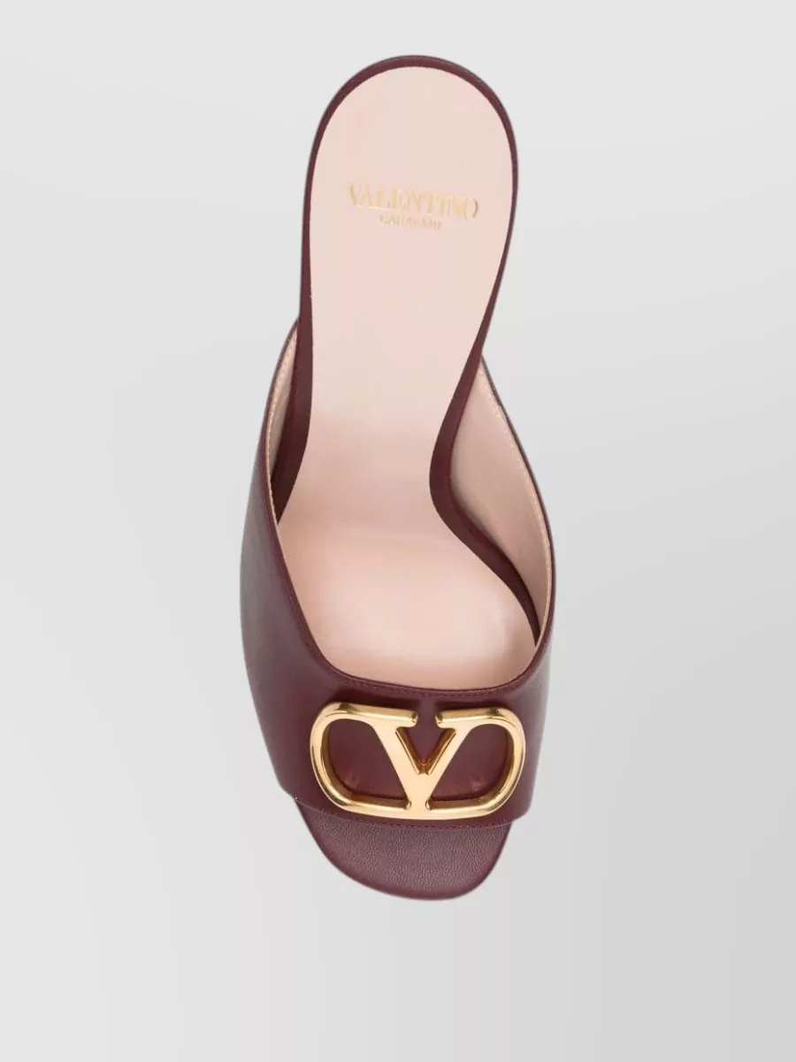 Valentino Garavani Leather Open-Toe Stiletto-Heel Mules