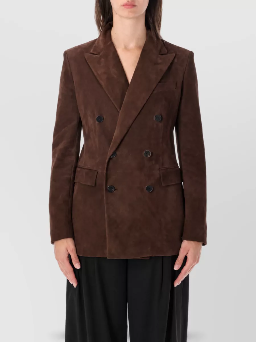 Ralph Lauren suede double-breasted blazer