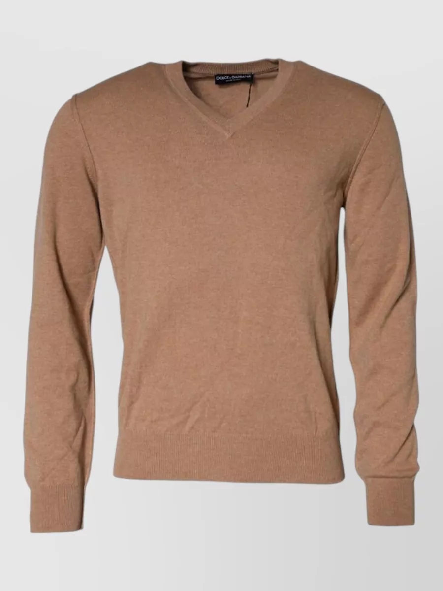 Dolce&Gabbana Cashmere knit v-neck pullover sweater