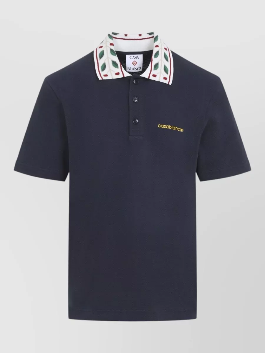 Casablanca Organic Cotton Piqué Polo Shirt