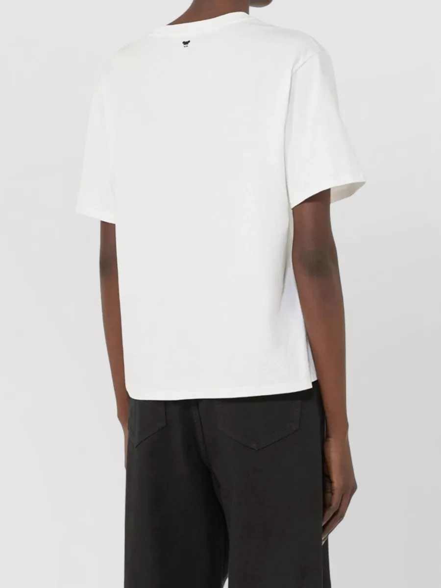 Weekend Max Mara Short Sleeve Top Round Neck Flowers