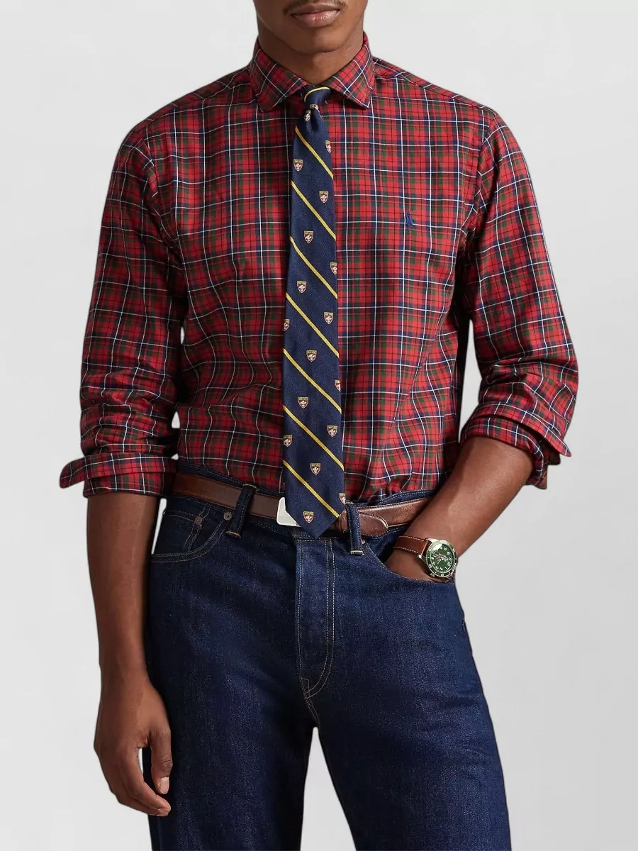 Ralph Lauren Long Sleeve Plaid Shirt Button Down Collar