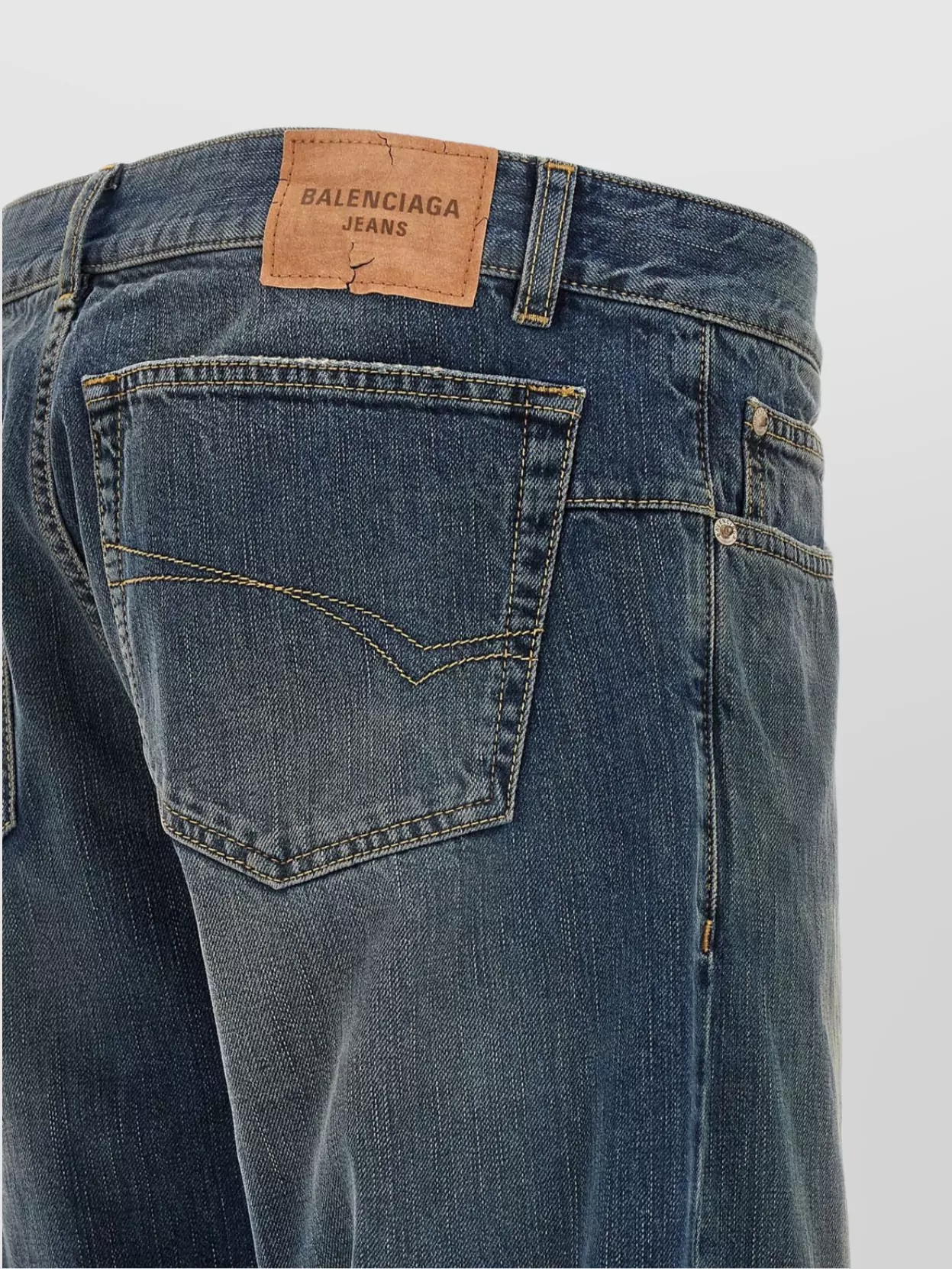 Balenciaga Jeans Waist Loops Faded Effect Pockets