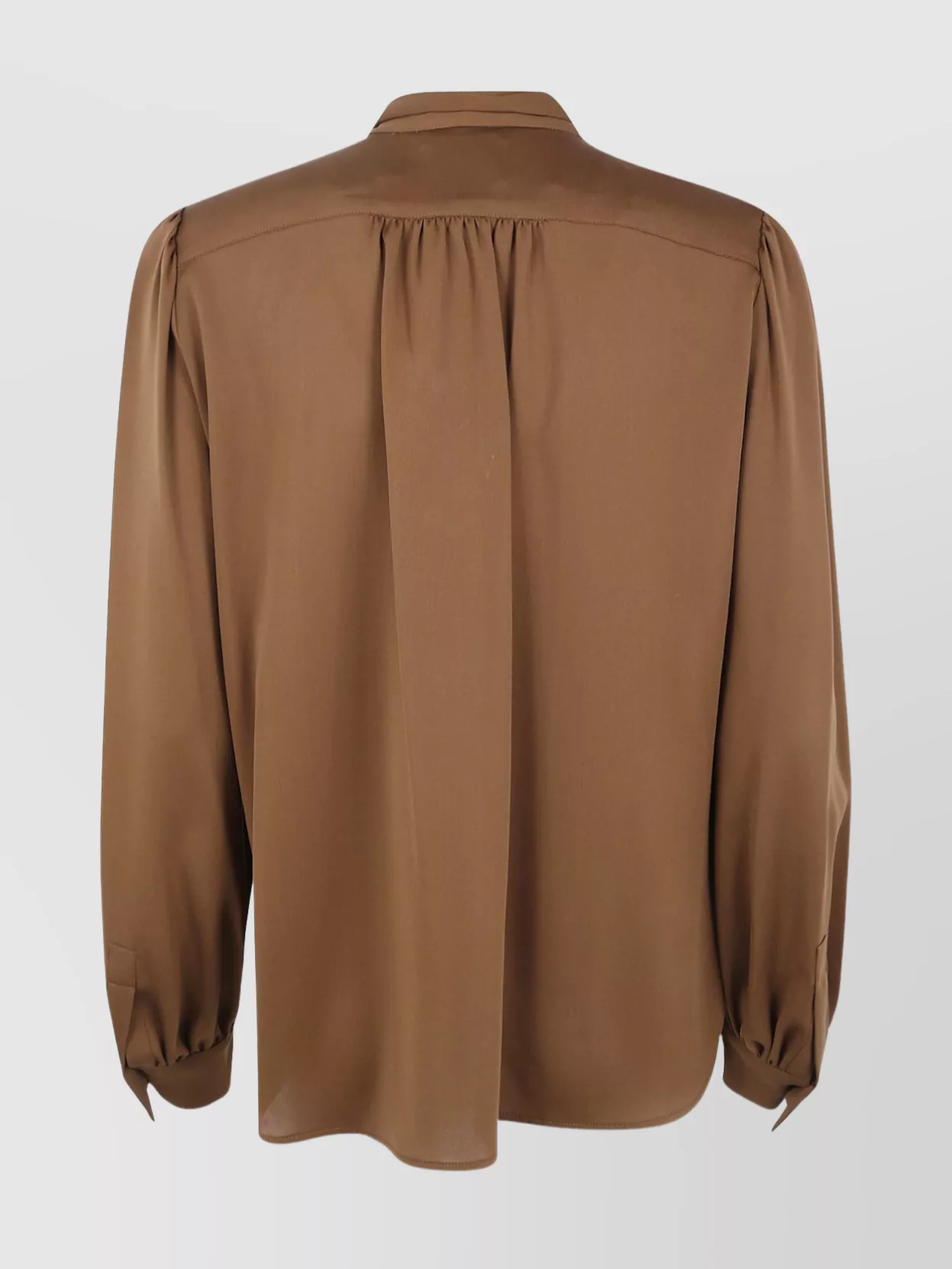 Max Mara Silk Shirt With Tie Neck And Long Sleeves
