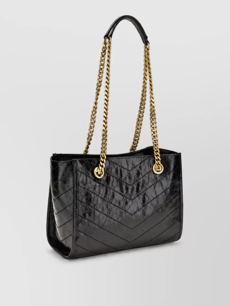 Saint Laurent Na Calf Leather Tote Bag