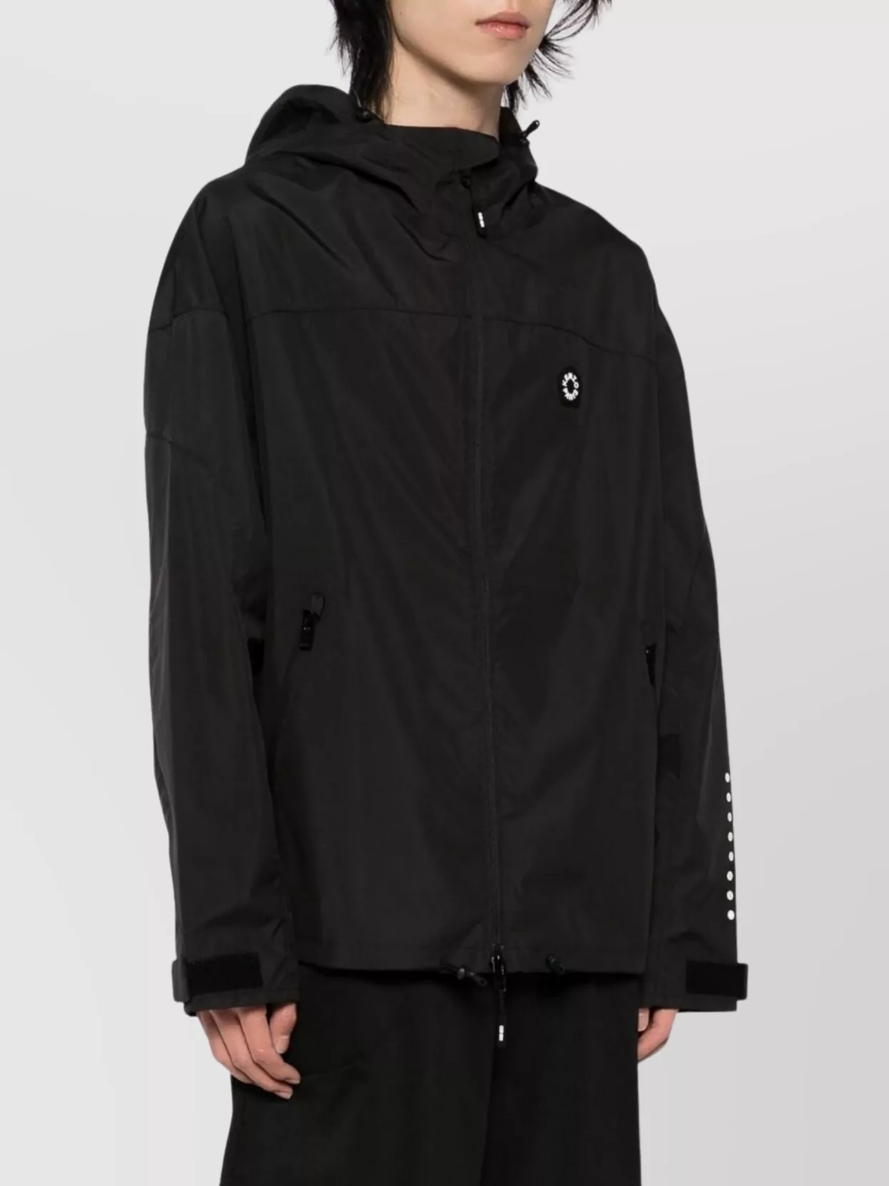 Kenzo Hooded Drawstring Hem Jackets With Zip Pockets