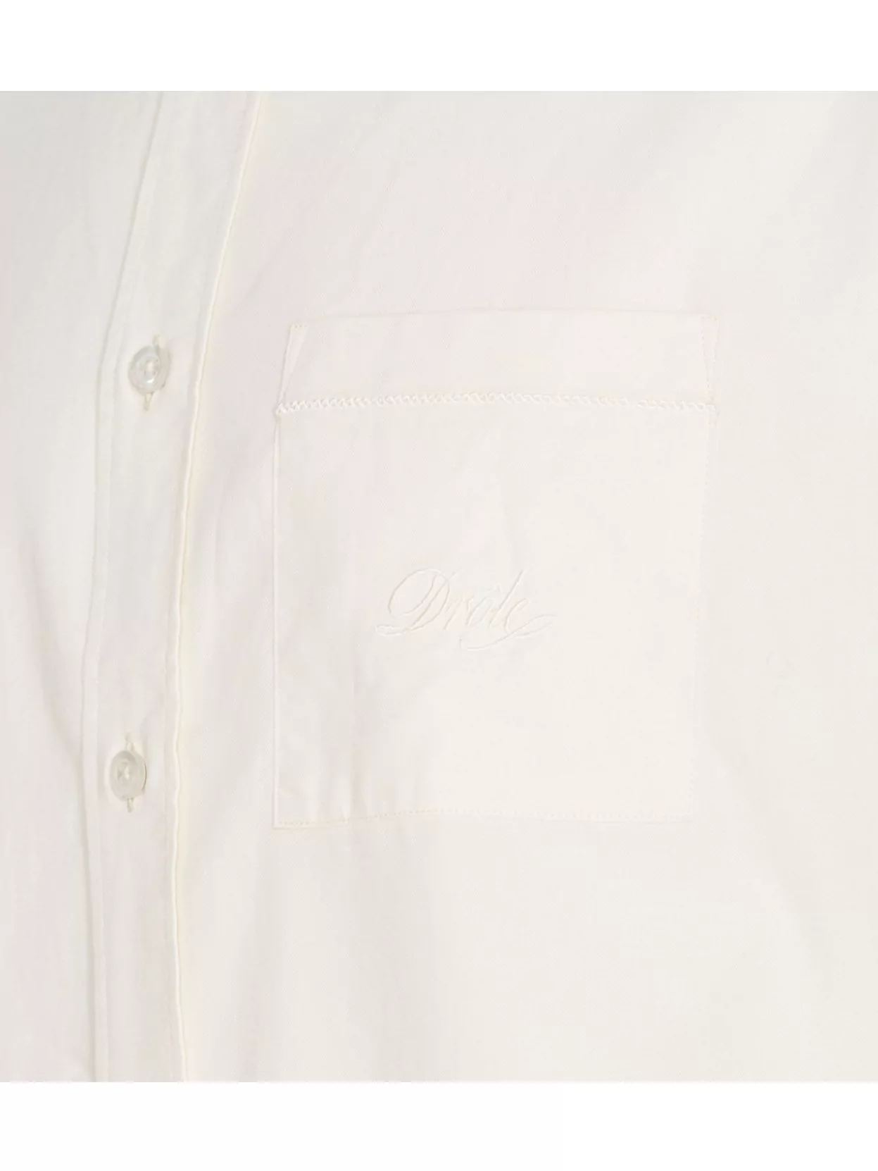 Drôle De Monsieur Collar Button-Down Shirt Chest Pocket Embroidered Logo