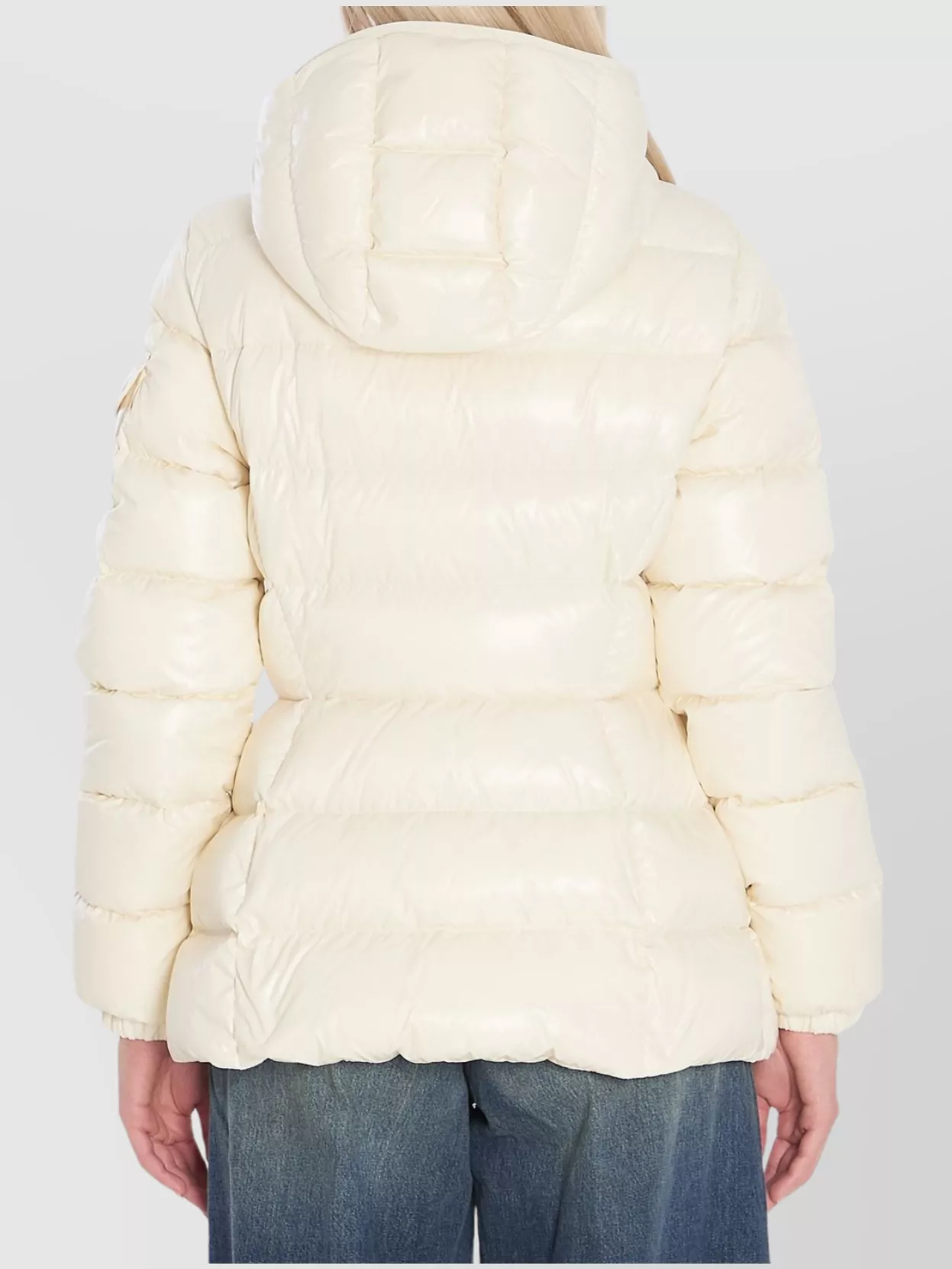Moncler Luxe Puffer Jacket Featuring Adjustable Elements