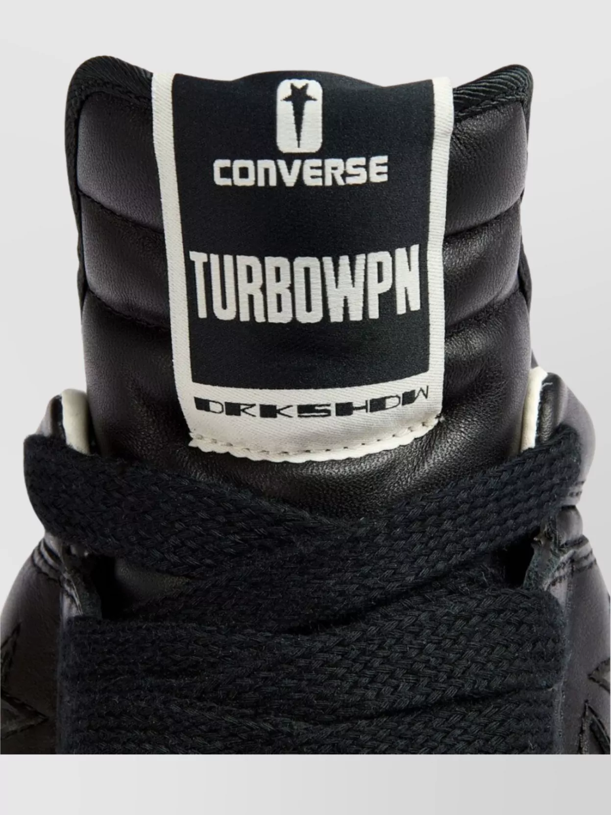 Rick Owens Drkshdw Leather Sneakers With Padded Collar And Star Detail