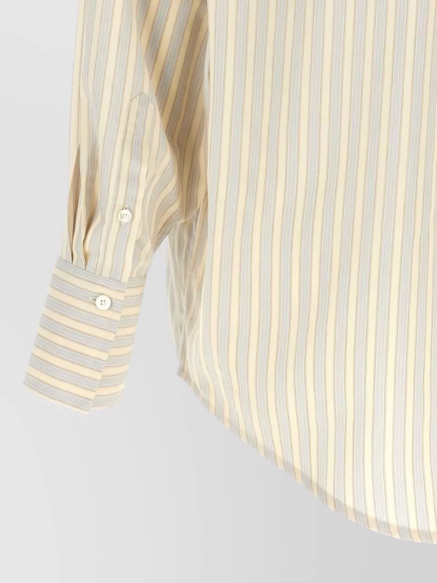 Totême Silk Blend Oversized Striped Shirt