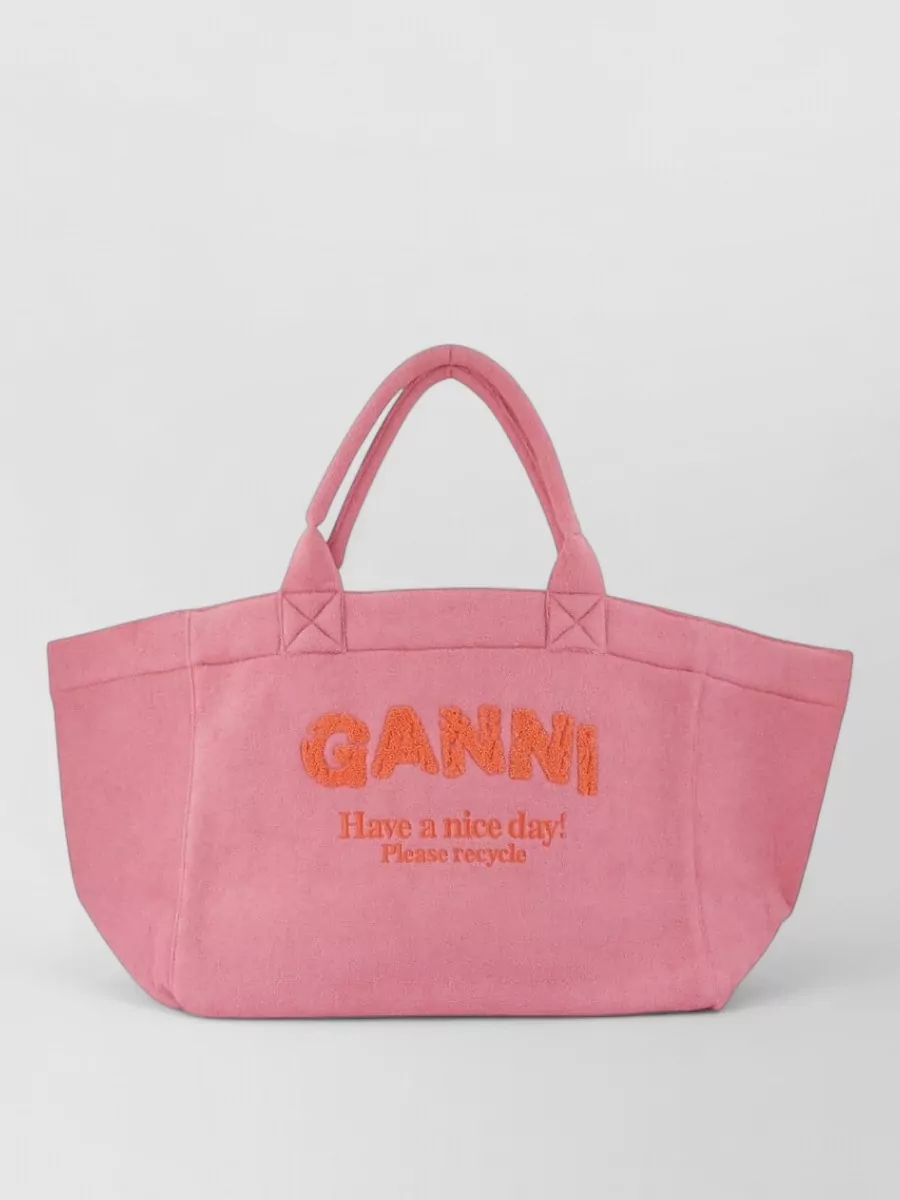 Ganni cabas extra large beach bag
