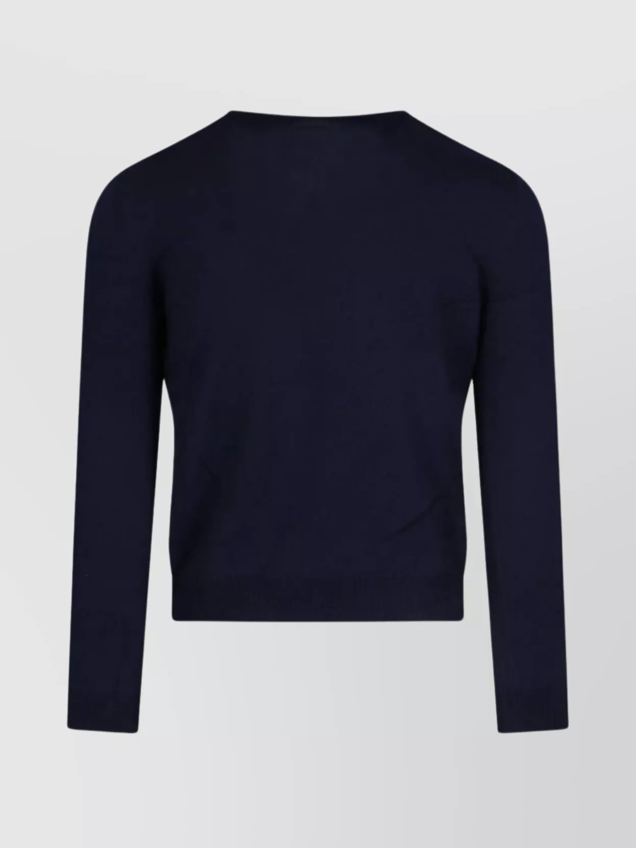 Prada Ribbed Knitwear With V-Neckline And Long Sleeves