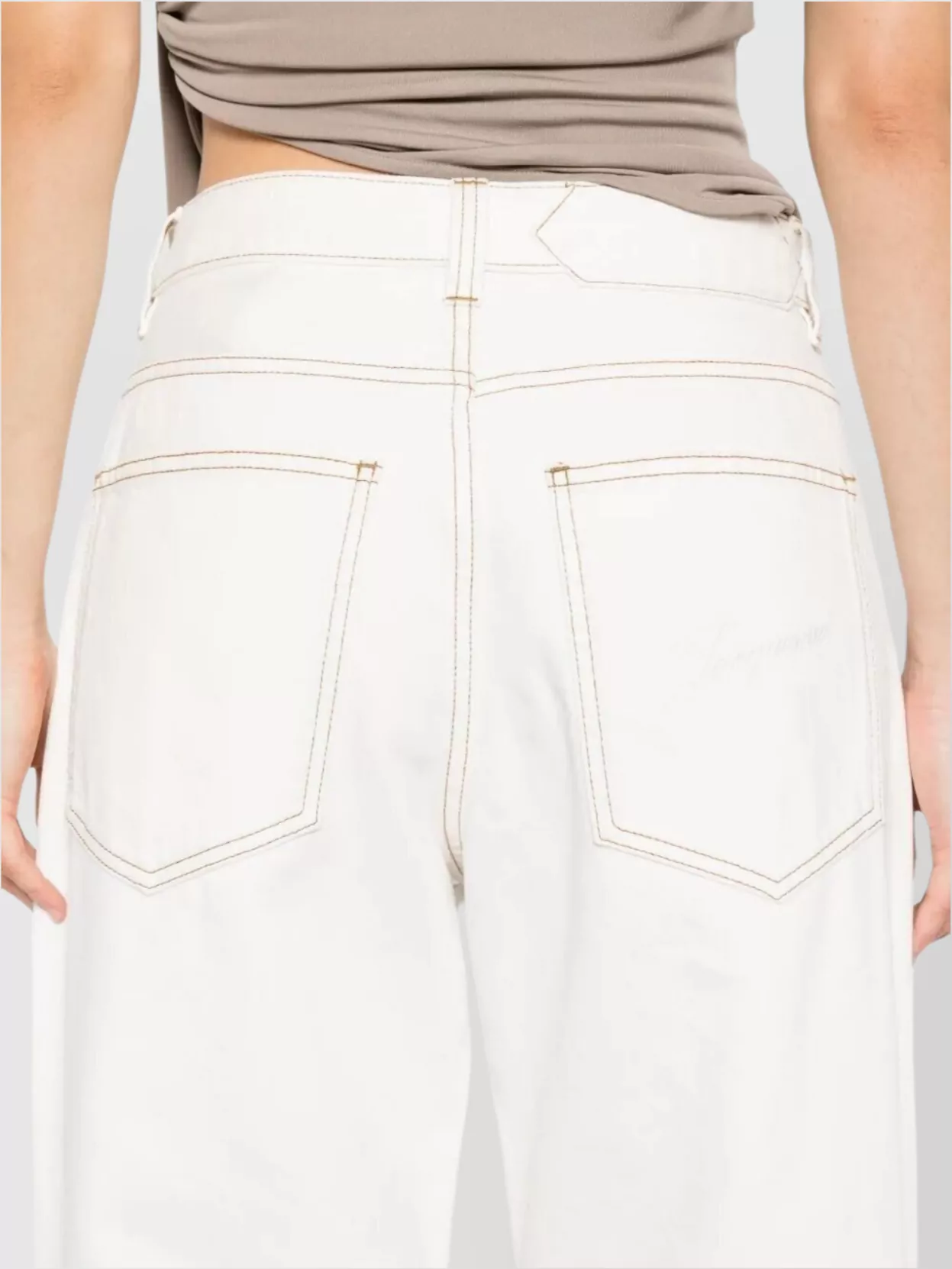 Jacquemus Wide Leg Denim Trousers