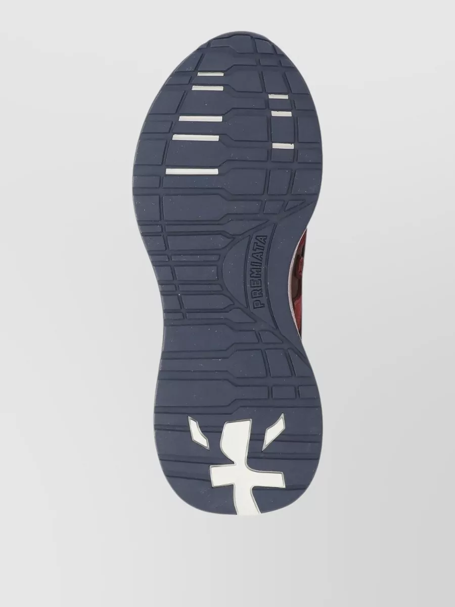 Premiata Low Sneakers Animalier Heel Detail Suede