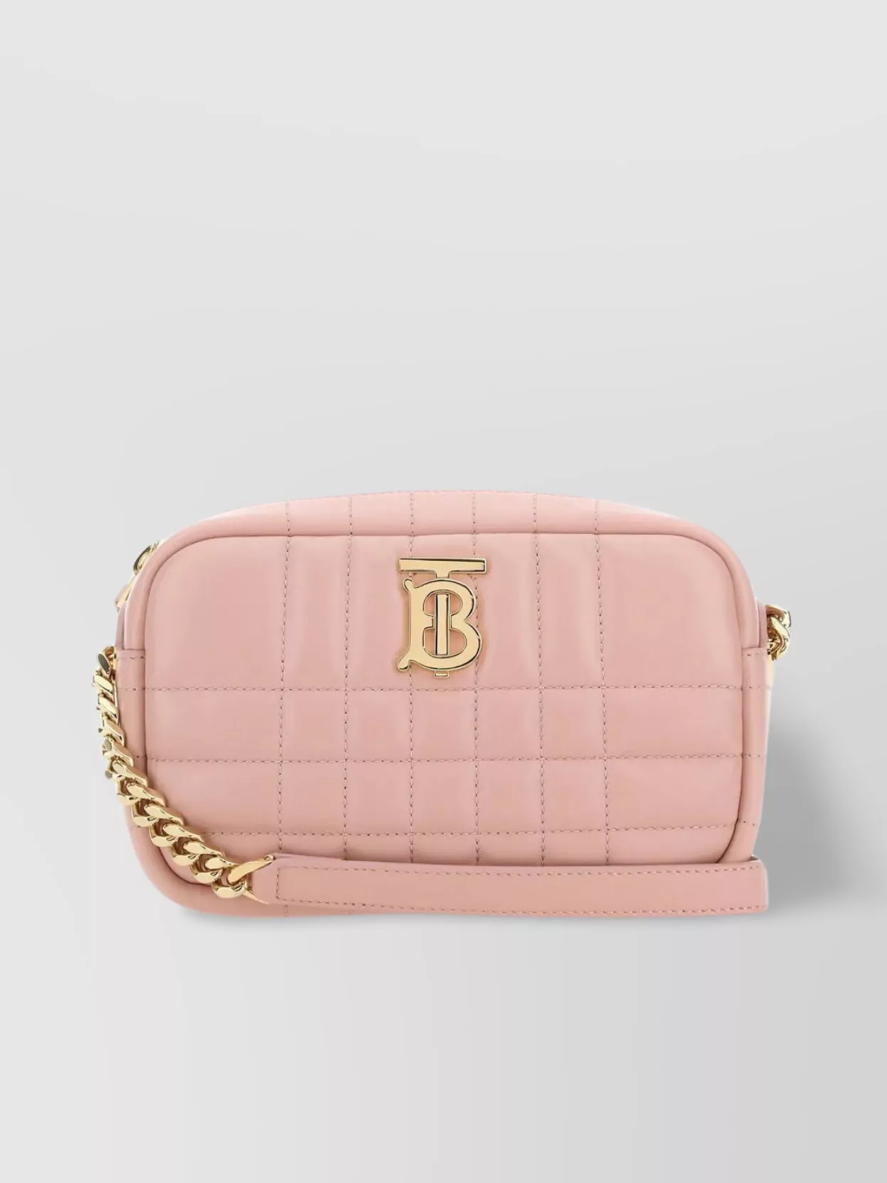Burberry Small Lola Quilted Leather Crossbody In Cream