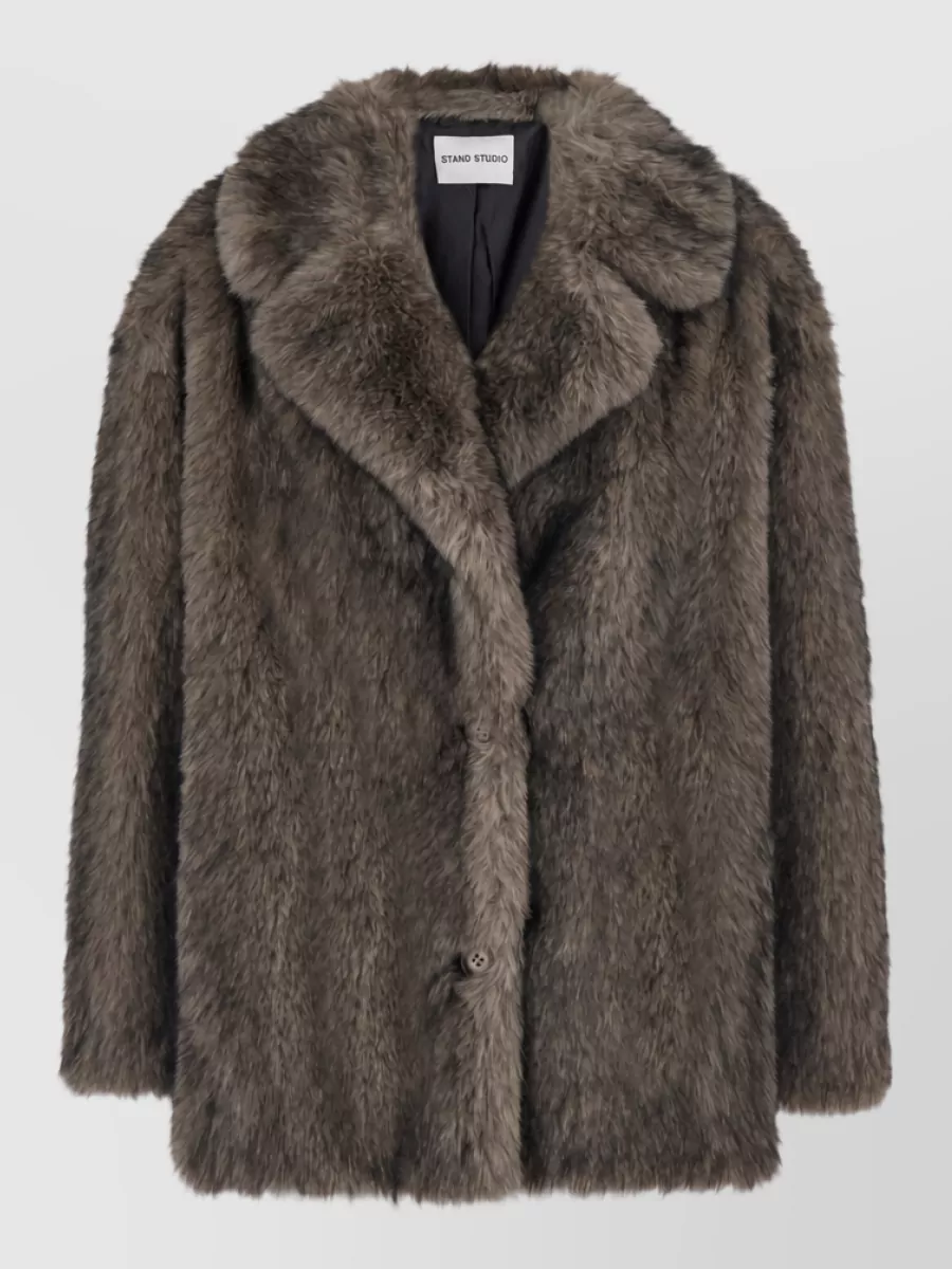Stand Studio faux fur coat