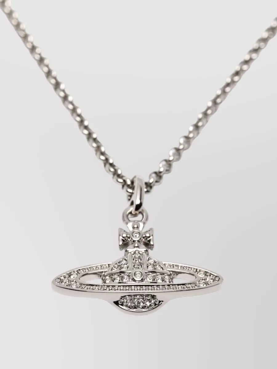 Vivienne Westwood Chain Link Metal Necklace Glass Crystal