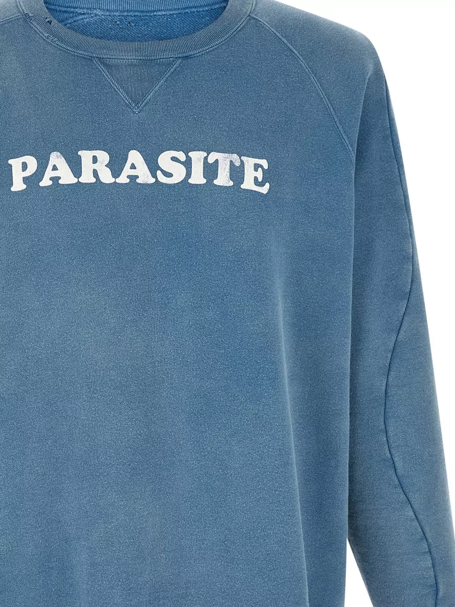 Undercover Cotton Graphic Print Crew Neck 3/4 Sleeve Sweatshirt