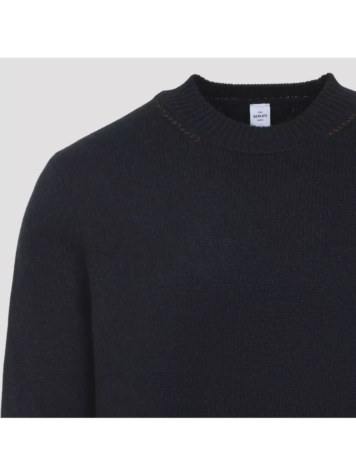 Berluti Crew Neck Long Sleeve Ribbed Sweater