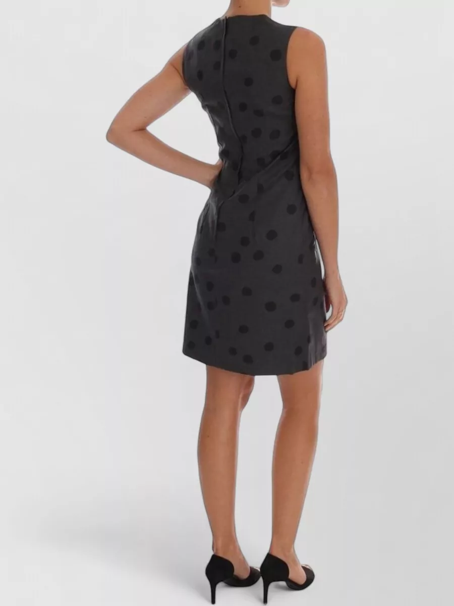 Dolce&Gabbana Wool Sleeveless Polka-Dot Knee-Length Dress