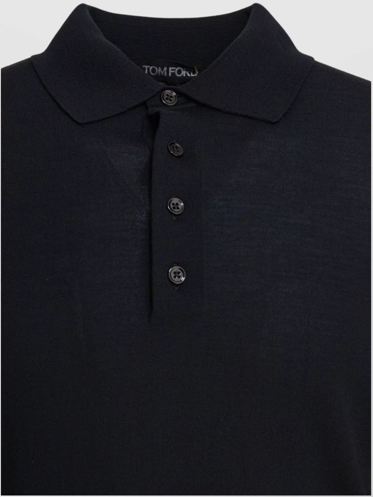 Tom Ford Collar Ribbed Long-Sleeved Polo Shirt