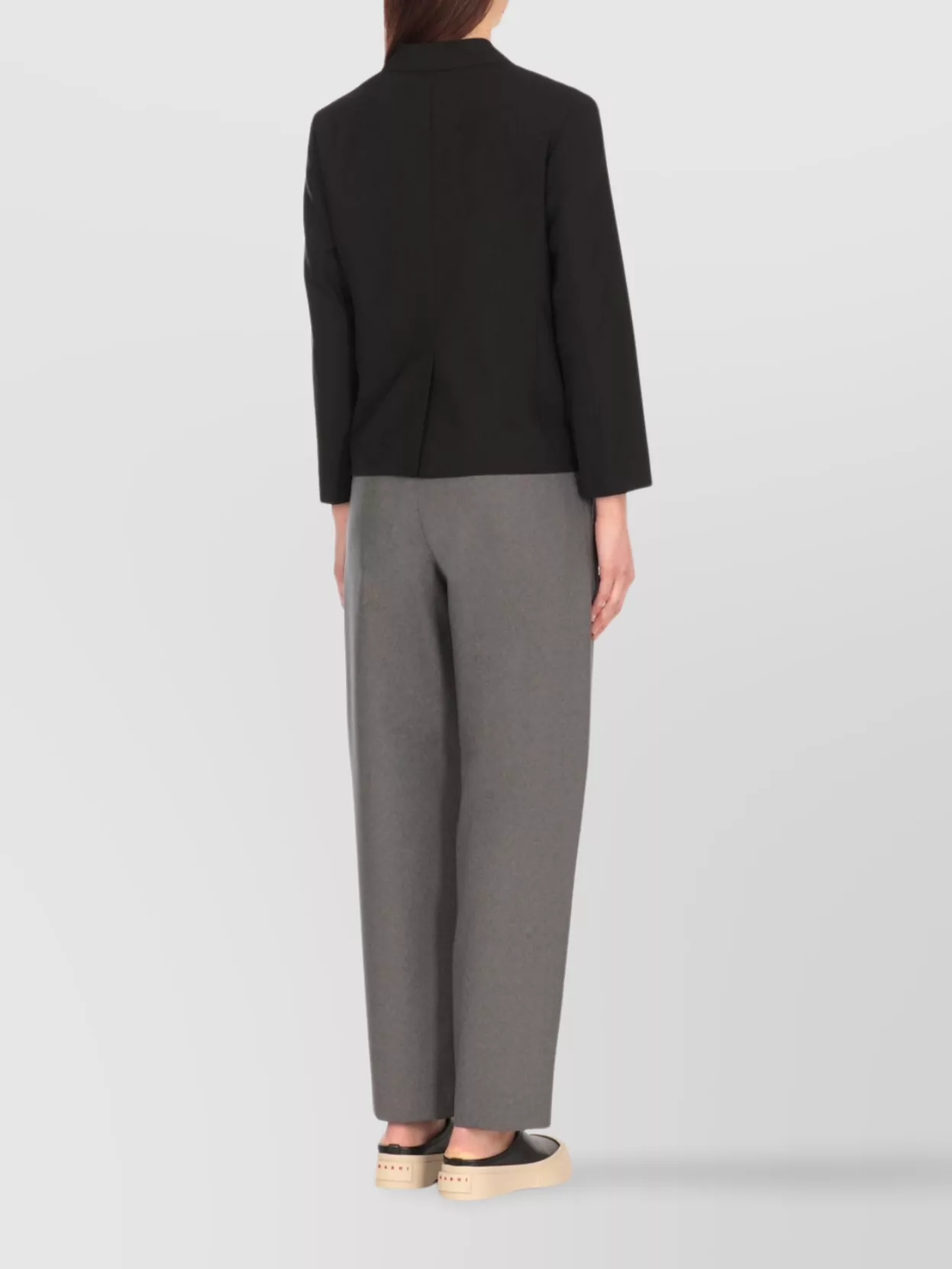 Marni Wool Blend Blazer Notched Lapels