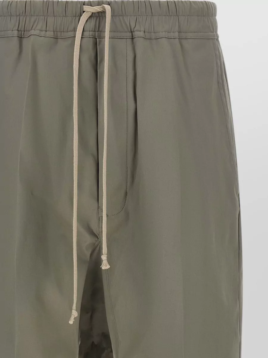 Rick Owens Cotton Cropped Drop-Crotch Shorts