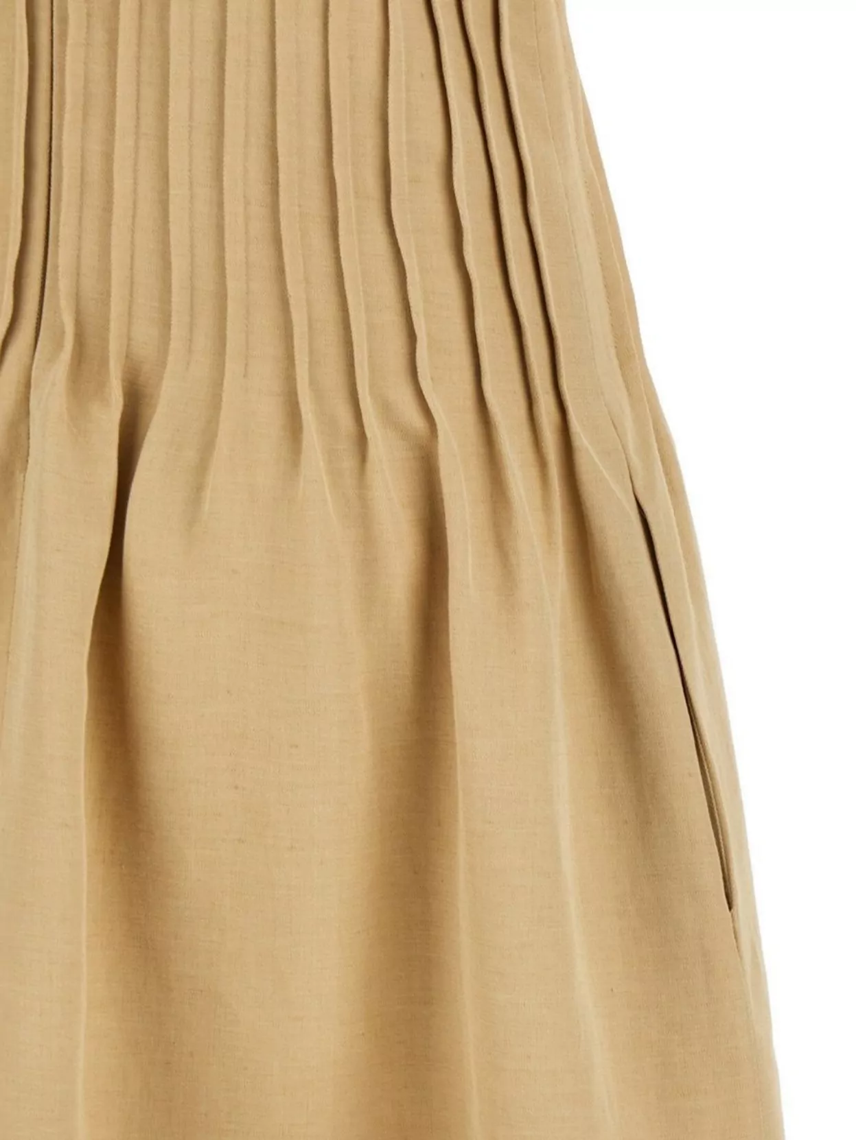 Fabiana Filippi Pleated V-Neck Sleeveless Knee-Length Dress