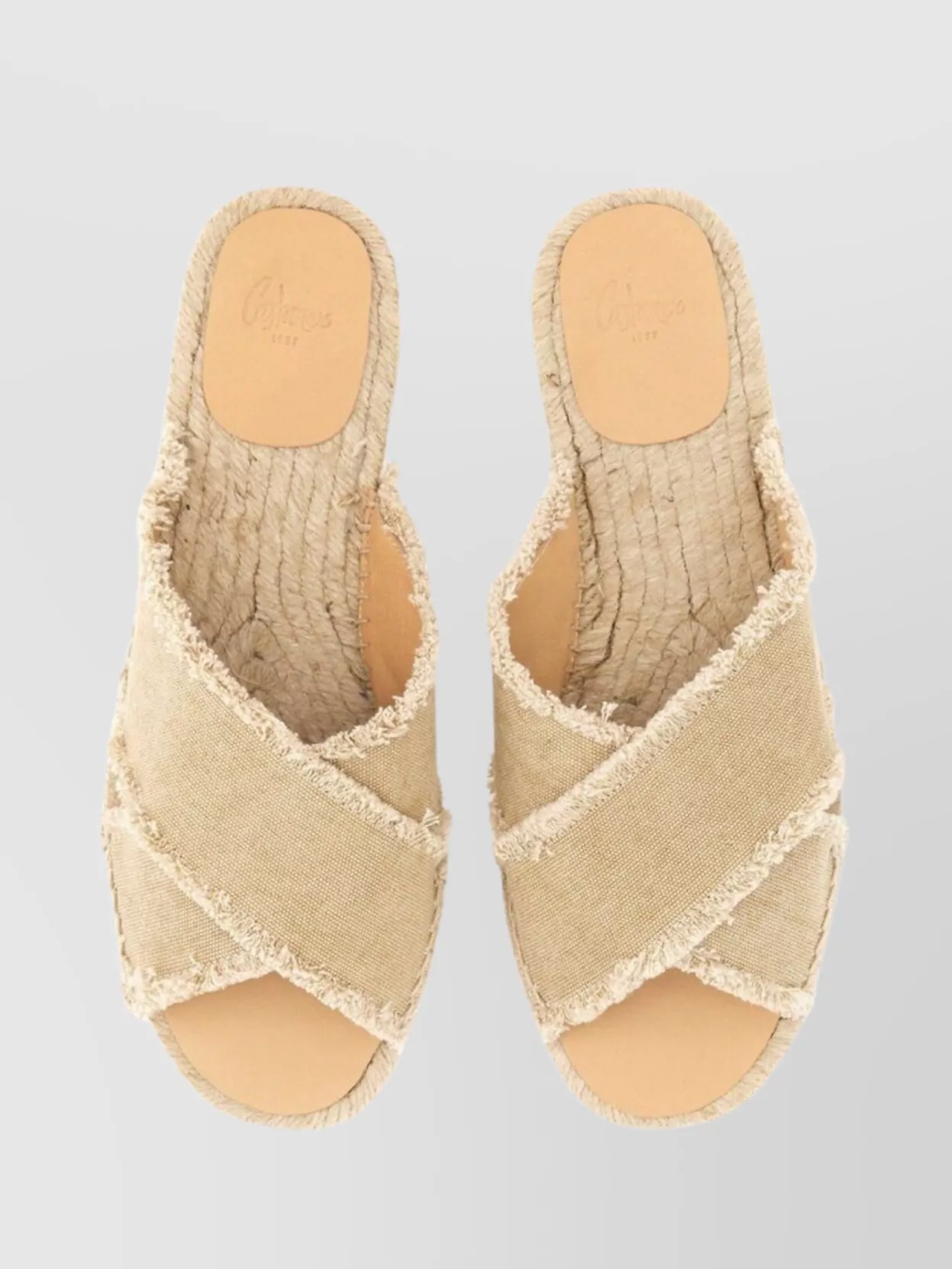 Shop Castaã±er "palmera" Linen Espadrille Sandals