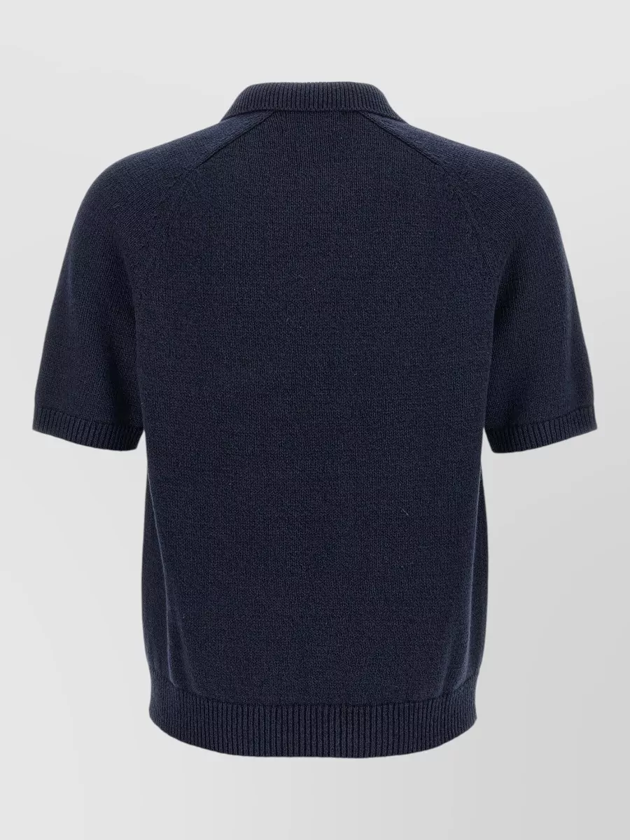 Polo Ralph Lauren Linen Cotton Short-Sleeve Polo Sweater