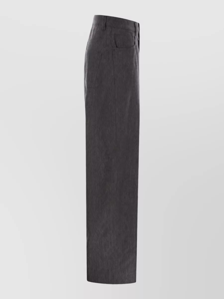 Fabiana Filippi Pinstripe Virgin Wool Tailored Trousers