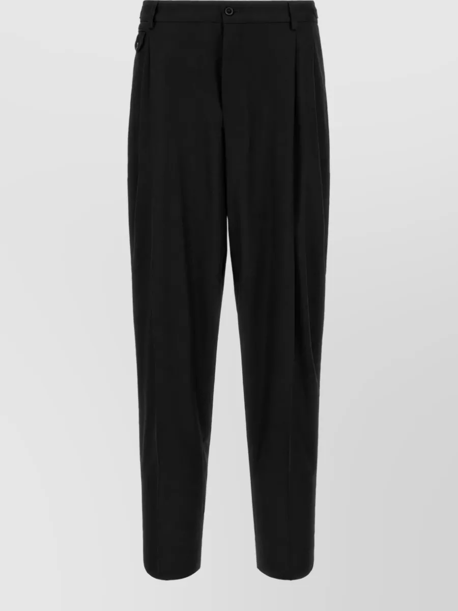 Dolce&Gabbana Wool Flannel Tapered Tailored Trousers