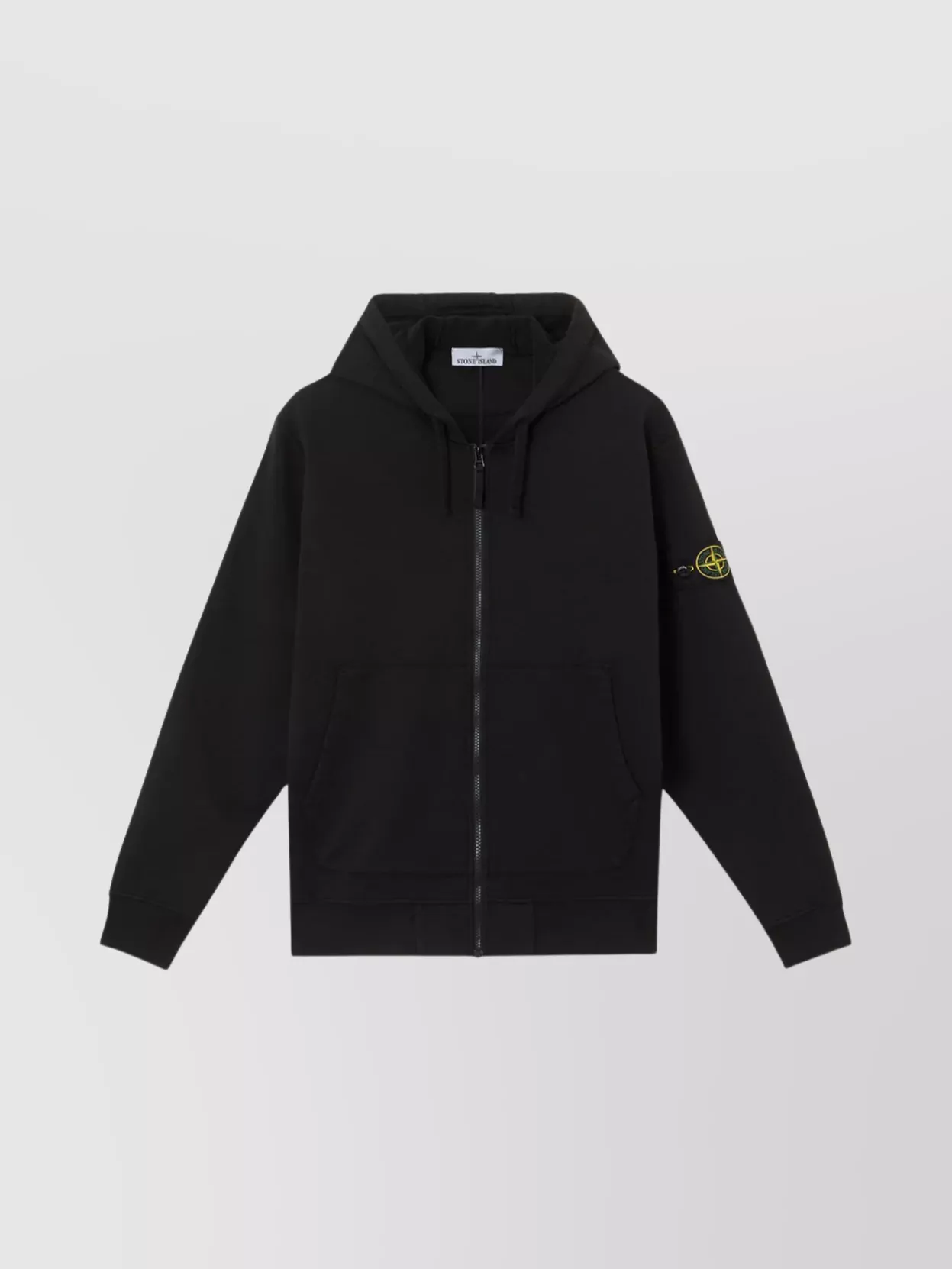 Stone Island Cotton hooded sweatshirt featuring kangaroo pockets