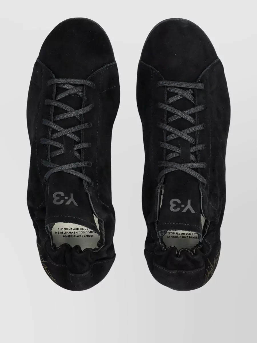 Y-3 Leather Lace-Up Sneakers