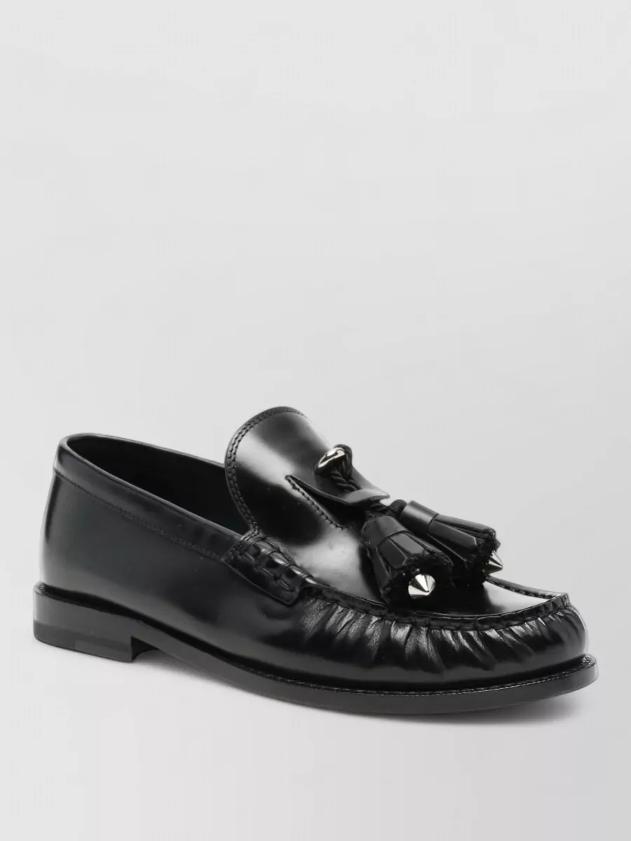 Christian Louboutin leather tassel embellished loafers