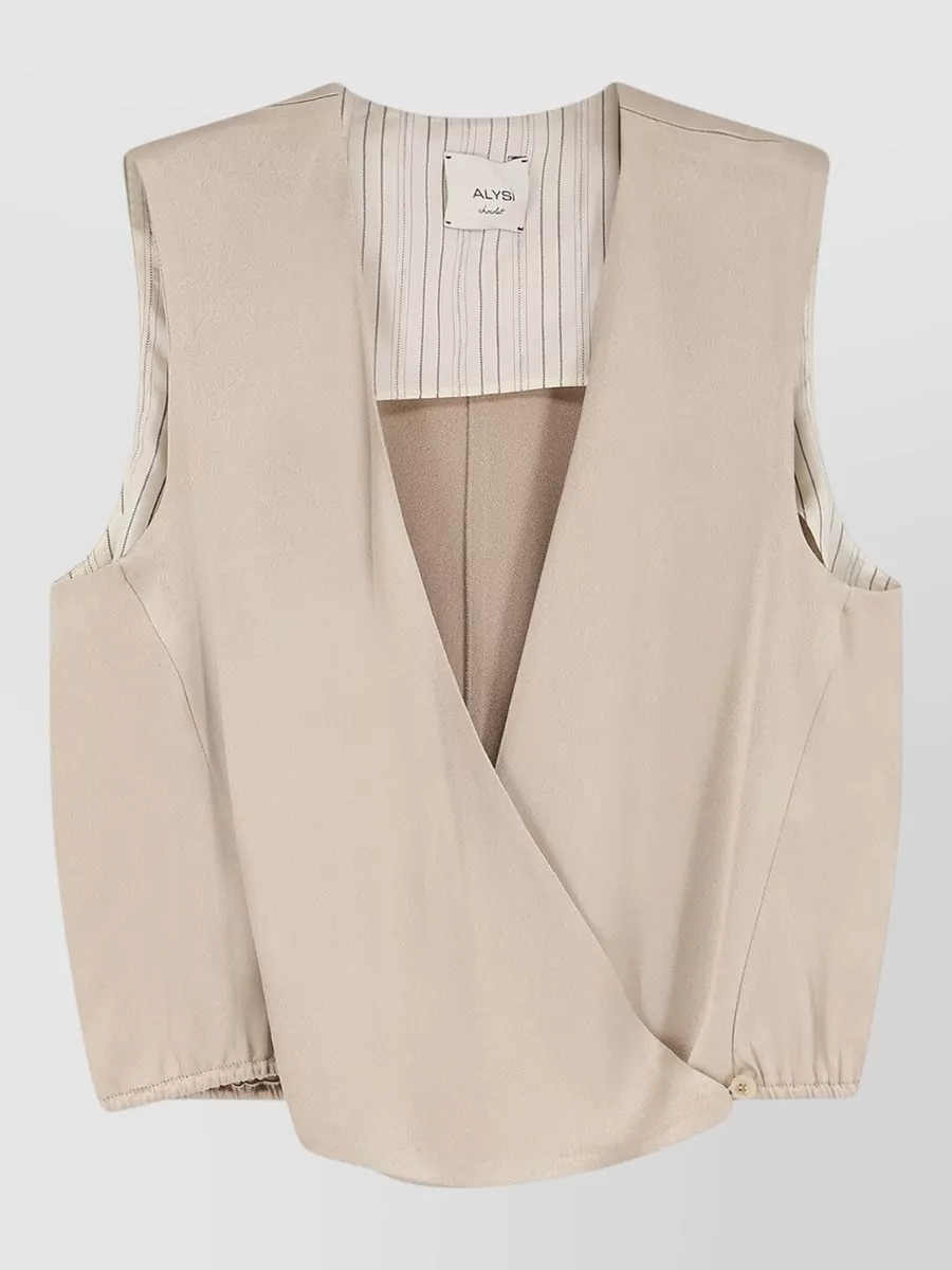 Alysi satin v-neck sleeveless top