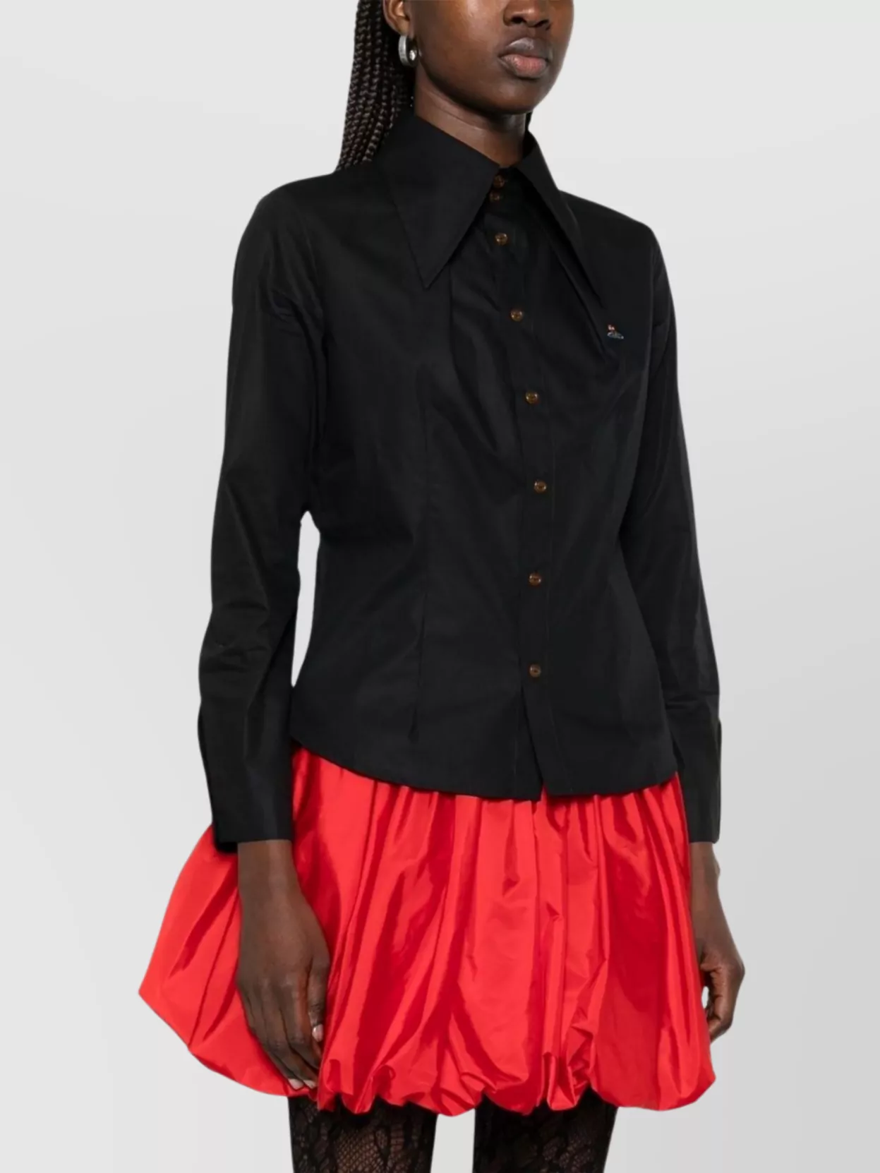 Vivienne Westwood Oversized Cotton Shirt With Buttoned Cuffs